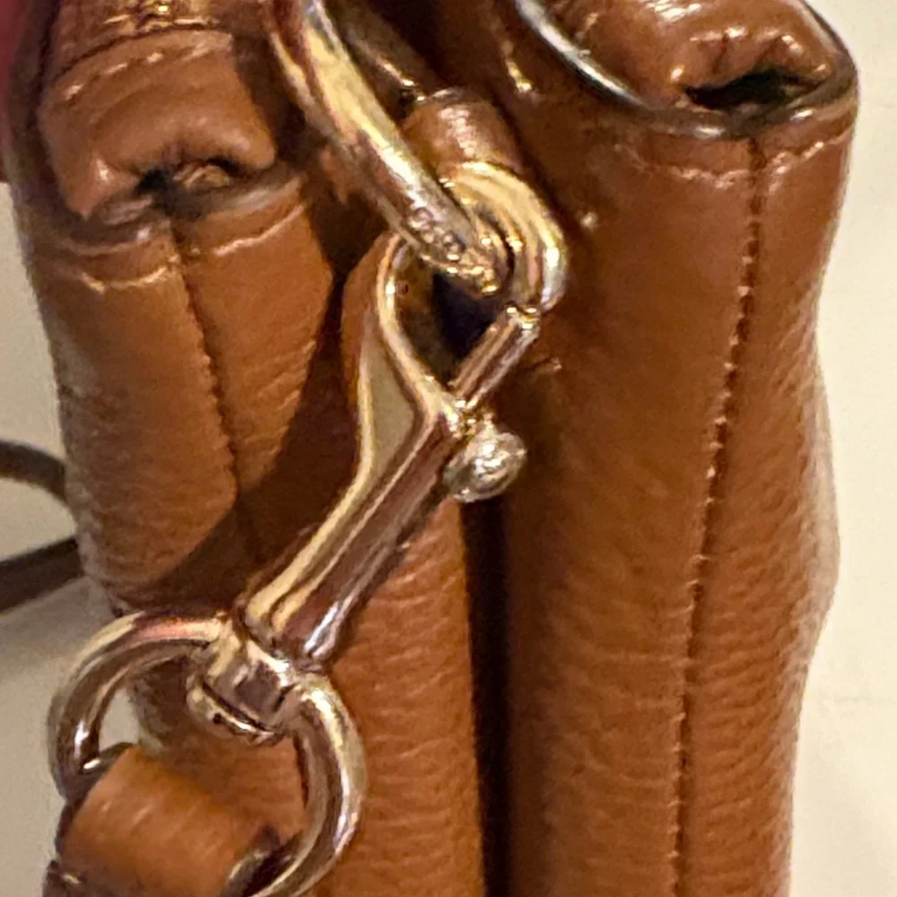 Coach Leather Crossbody in Warm Brown with Gold Hardware - Picture 11 of 17